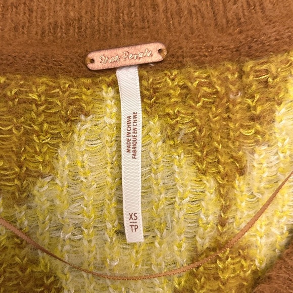 Free People Through the Motions argyle pattern sweater vest, brown cream size xs - Picture 8 of 11